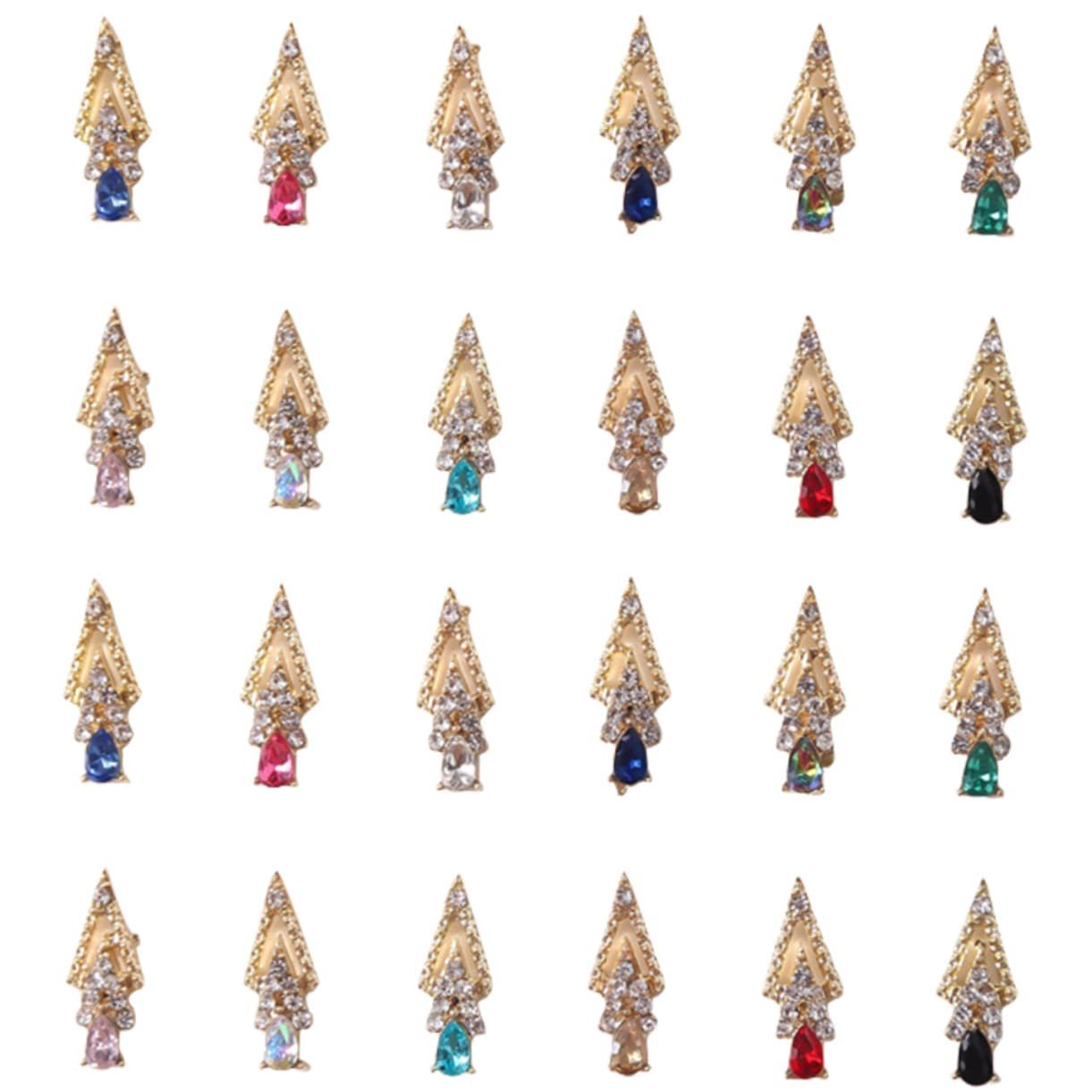 Стразы для ногтей Healvian, 24 шт. Декоративные украшения для маникюра, фото №1