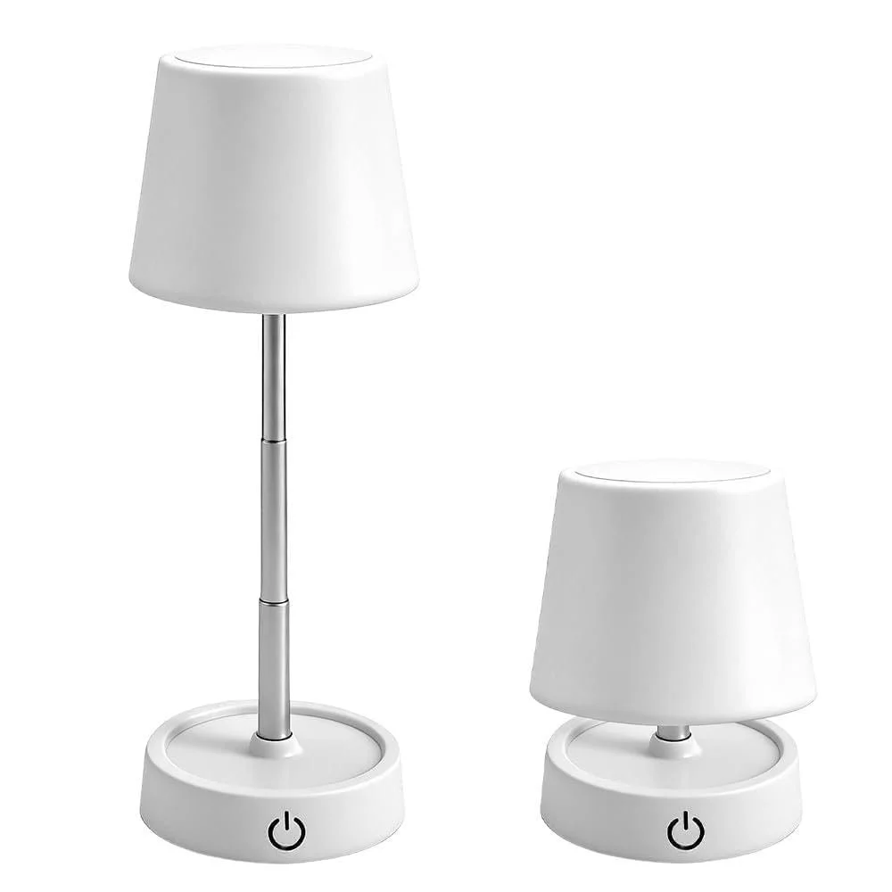 Настільні лампи LED набір 2 шт телескопічні регульовані за висотою бездротові акумуляторні USB сенсорні з димуванням, фото №1