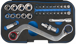 Набор торцевых головок SW-STAHL 36015L 1/4" 33 предм. - Фото 1