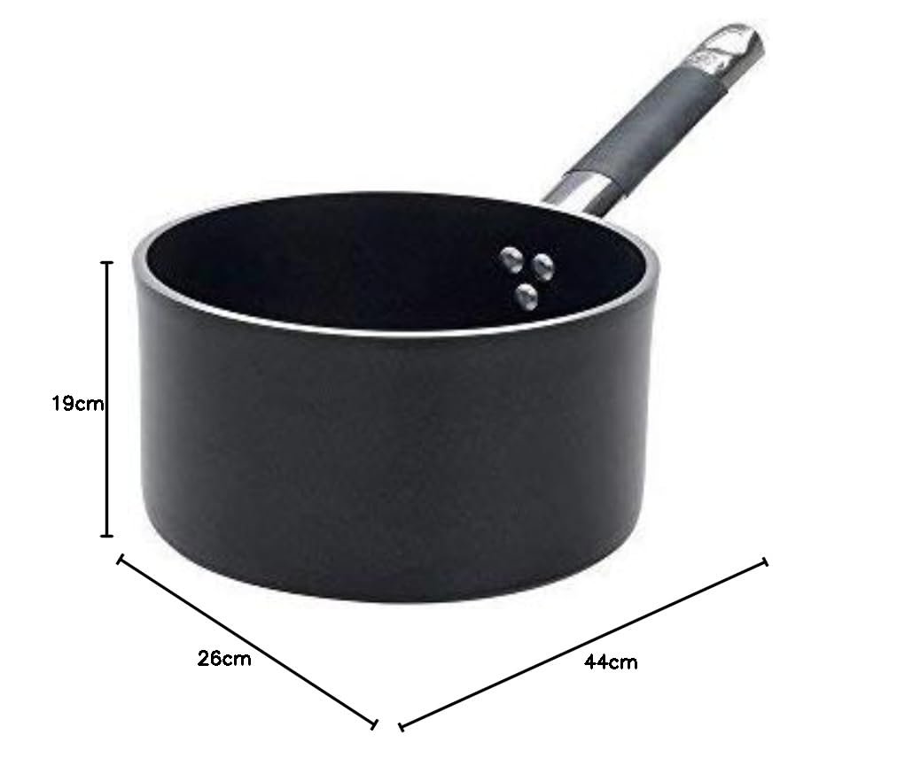 Глубокая кастрюля Pentole Agnelli алюминиевая 24 см 5.6 л черная, фото №2