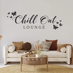 Наклейка на стіну tjapalo s-pkm442 Chillout Lounge Modern Ш 150 x В 50 см Чорний - Фото 1