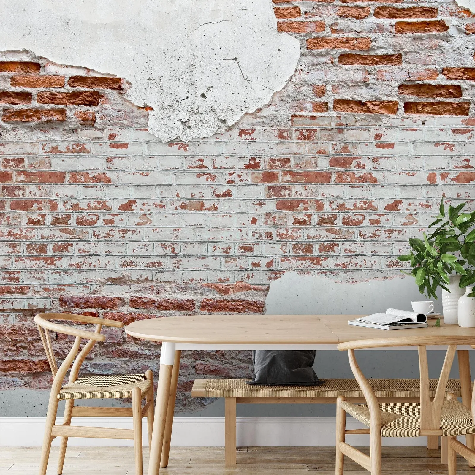 Фотообои Runa Art Stone Wall 9083011a 352 x 250 см XXL White Brown, фото №9