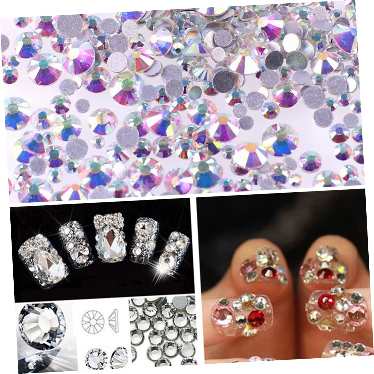 Стразы FOMIYES 1440 штук, хрустальные 3D, фото №7