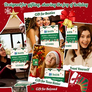 Адвент-календар UCANBE Makeup 2025 Beauty, 24 дні, набір косметики для макіяжу, подарунковий набір - Фото 1