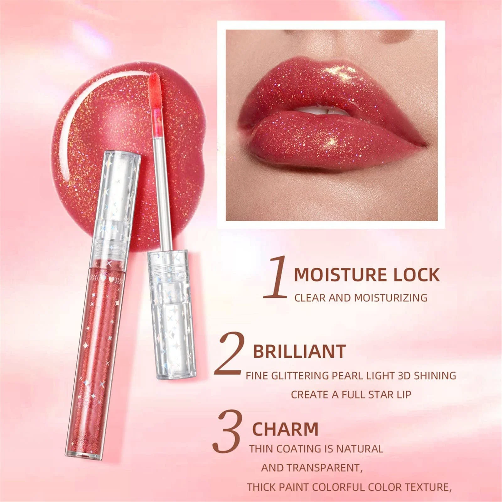 Блиск для губ Booster Cosmetics Classic Стійкий Гладкий М'який Колір Pink, 2.1 мл, фото №2 Блиск для губ Booster Cosmetics Classic Стійкий Гладкий М'який Колір Pink, 2.1 мл, фото №2