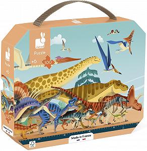 Пазл Janod Panorama Dino 100 элементов 1 метр J05831 - Фото 1