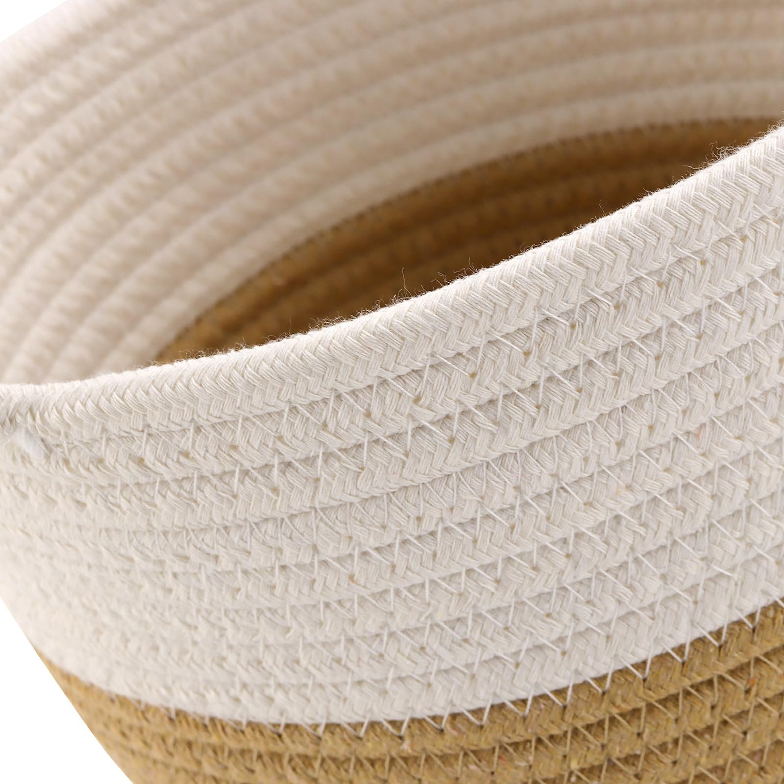 Підвісні кошики для рослин Набір із 4 шт. 2 розміри Бавовняна мотузка Boho, фото №4