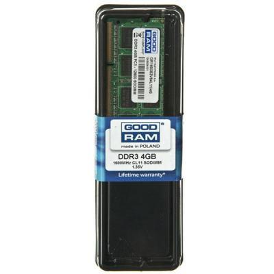 Модуль памяти для ноутбука Goodram SoDIMM DDR3L 4GB 1600 MHz (GR1600S3V64L11S/4G), фото №2