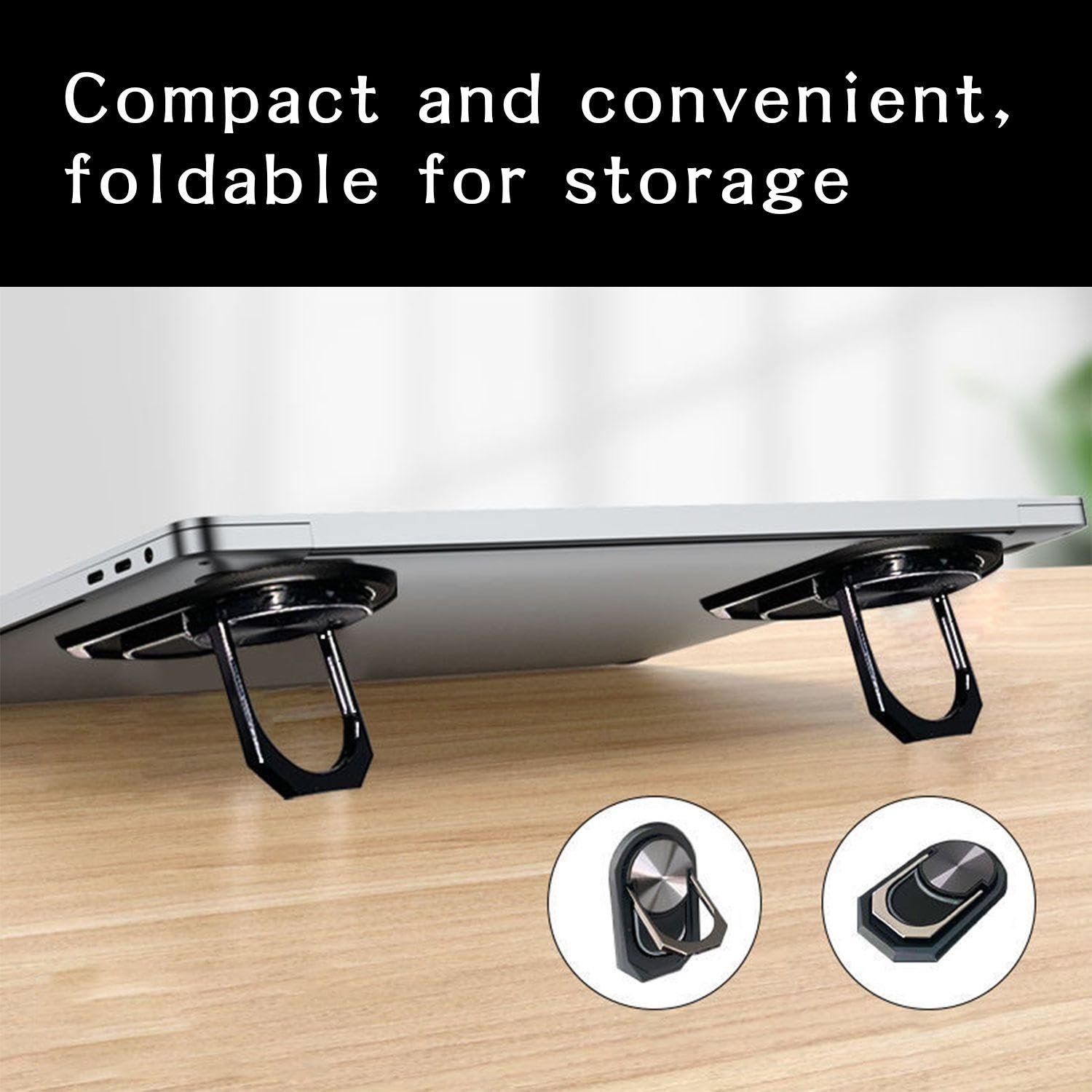 Подставка для ноутбука, складная мини-подставка, охлаждающая подставка, компьютерные аксессуары, 2 пары, фото №5