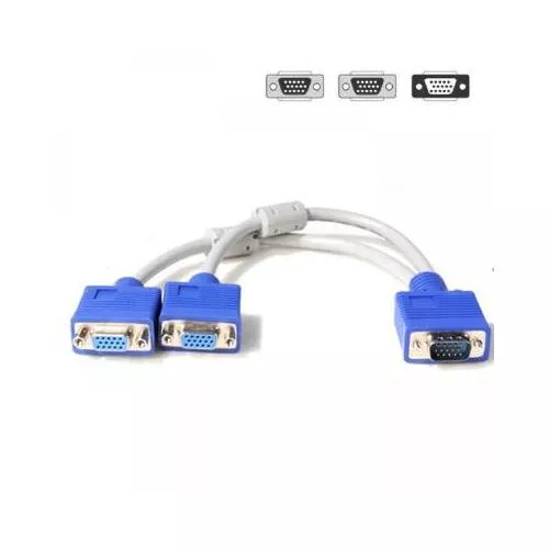 Переходник VGA M to 2 F 10 cm Atcom 10800, фото №1