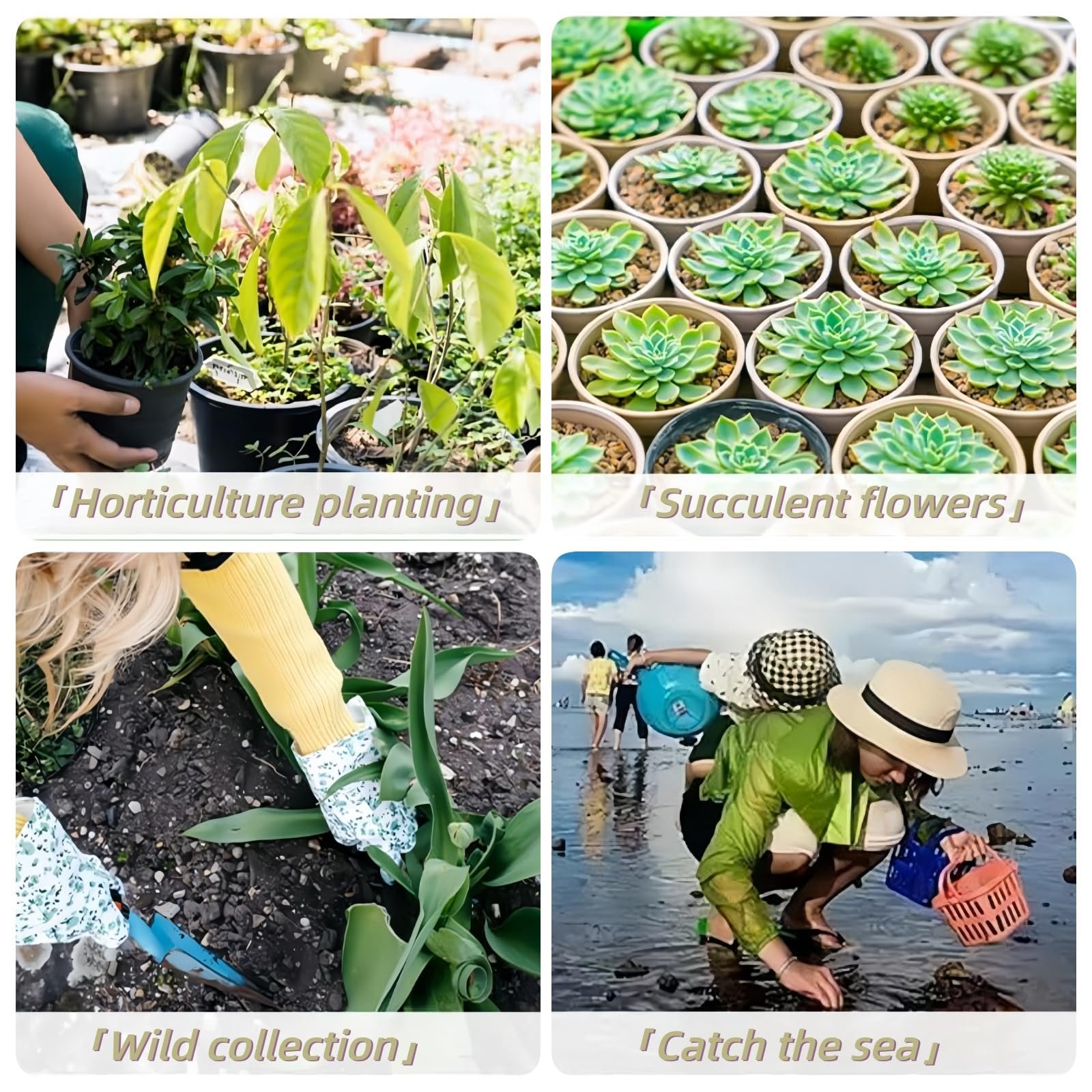 Садовый мастерок, набор садовых инструментов, 32 см, заостренный и плоский мастерок с деревянной ручкой, ручная лопата для переворачивания и посадки, 2 шт., фото №6