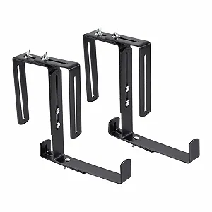 Подвесные кашпо для перил 2 шт Регулируемые Черные - Фото 1