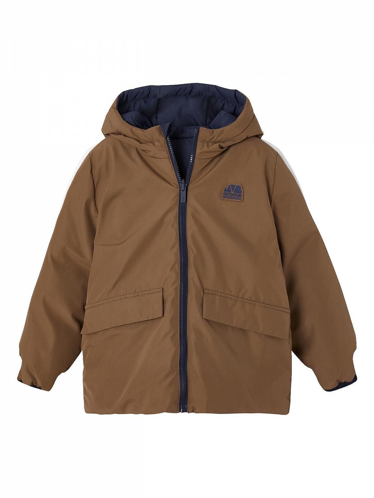 Двостороння Куртка для Хлопчиків Vertbaudet з Капюшоном з Переробленого Поліестеру, фото №1 Двостороння Куртка для Хлопчиків Vertbaudet з Капюшоном з Переробленого Поліестеру, фото №1