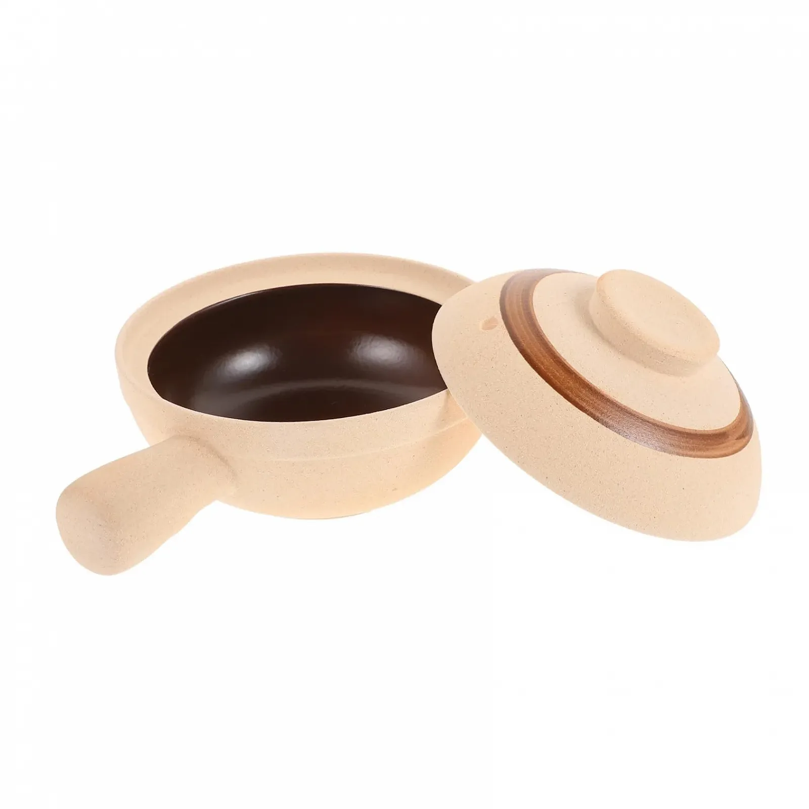 Форма Ківш для запікання керамічний з кришкою та однією ручкою Термостійкий, фото №1