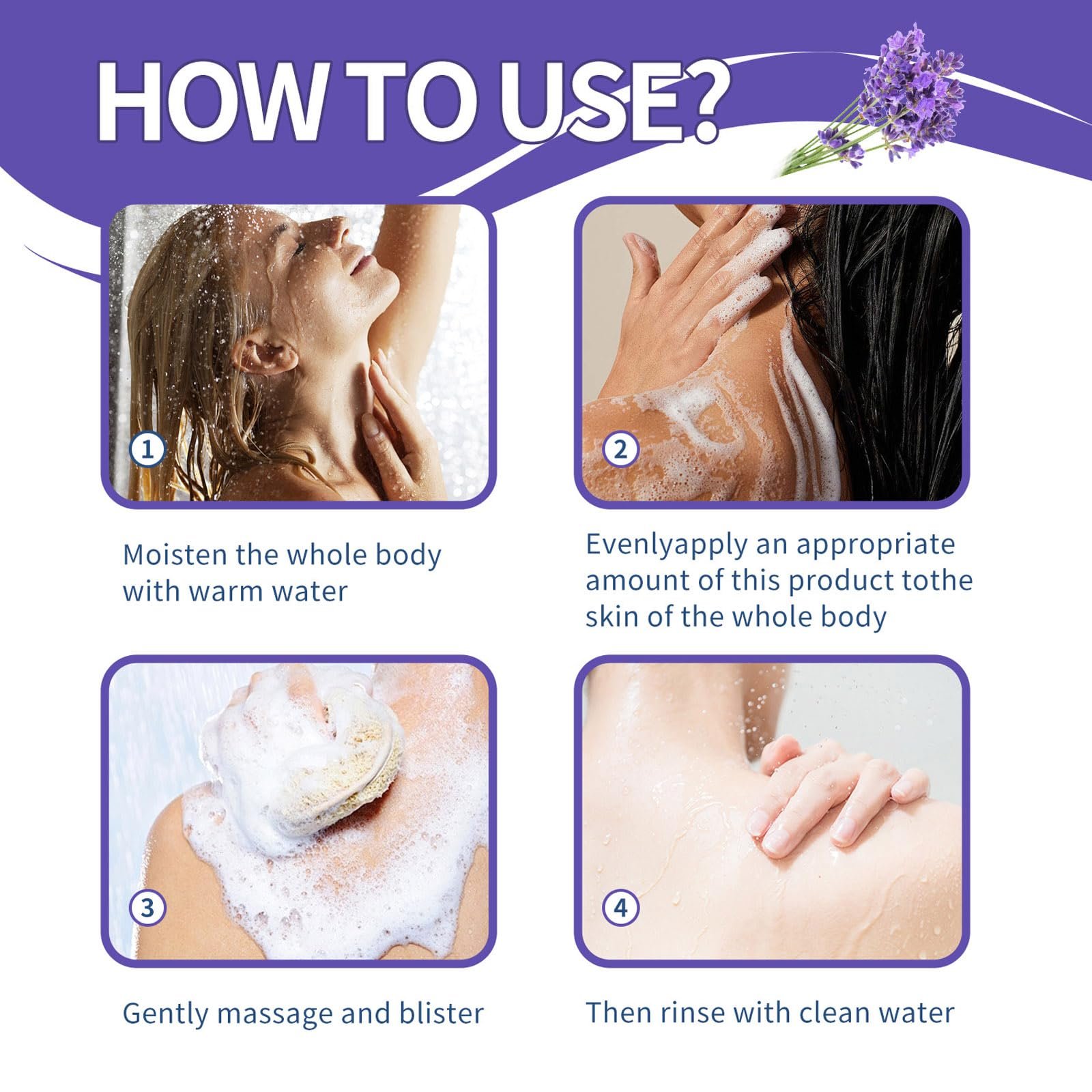 Гель для душу Lavender Зволожувальний з олією лаванди, фото №7