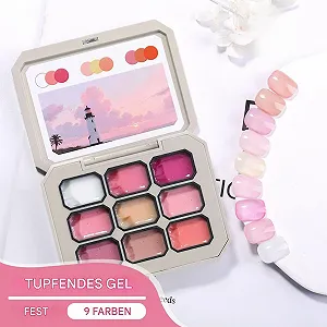 Гель-краска для ногтей 9 цветов градиентный гель для ногтей UV LED отверждения для долговременного рисования полировки свадьба дом французский маникюр ежедневный салон красоты synthetic.ua - Фото 1