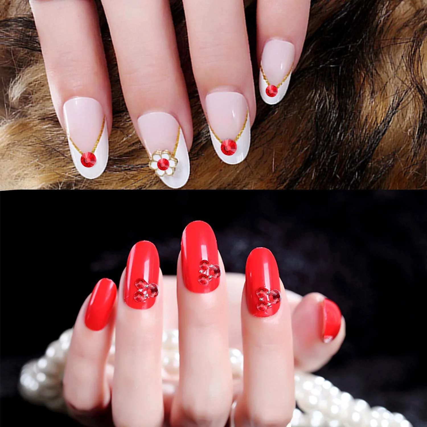 Стрази LPBeads Різні розміри Mix Size Flatback Скляні 3456 штук, фото №5