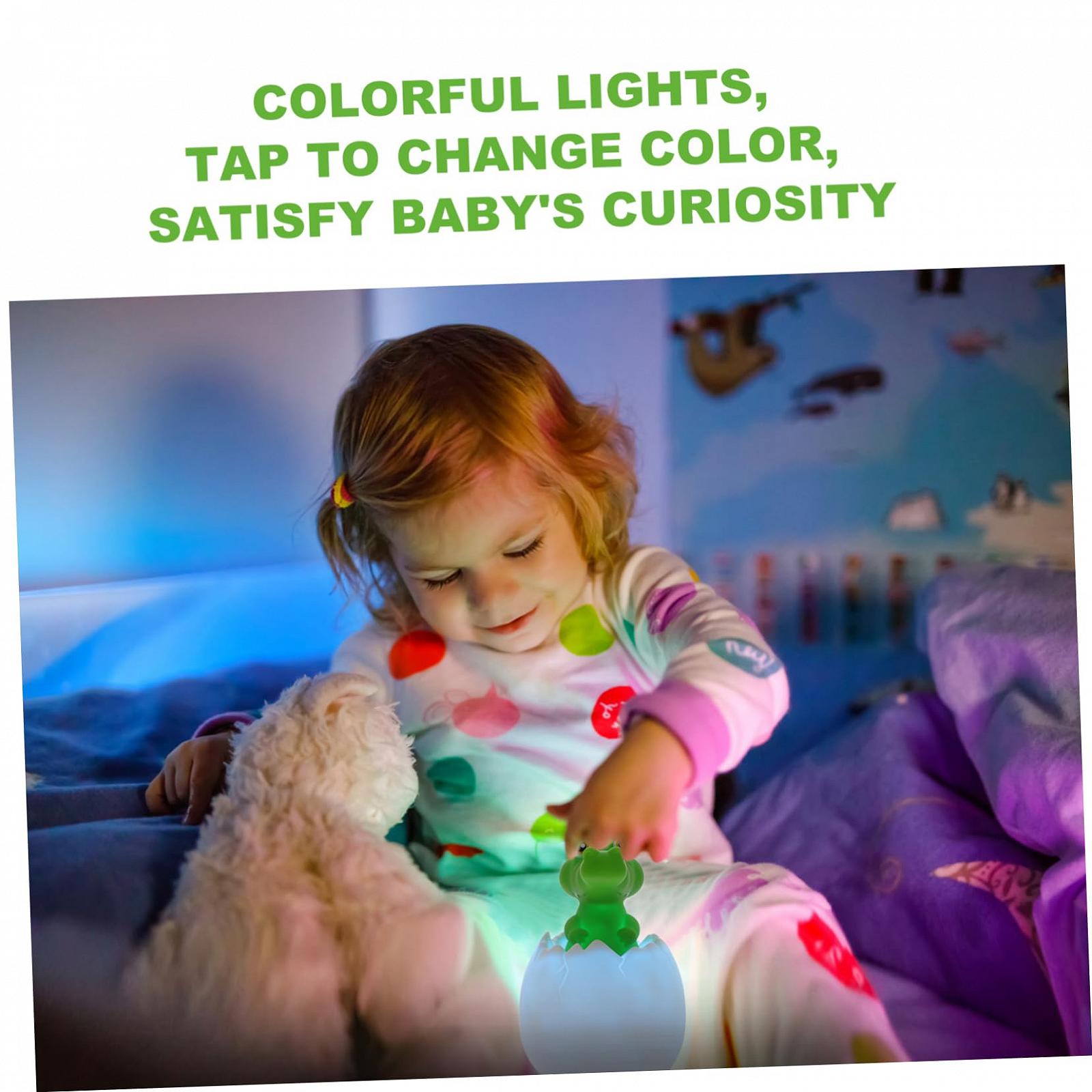 Лампа TOYANDONA Dinosaur Sterling Silver Silent Light USB Перезаряжаемая LED для детской комнаты, фото №5