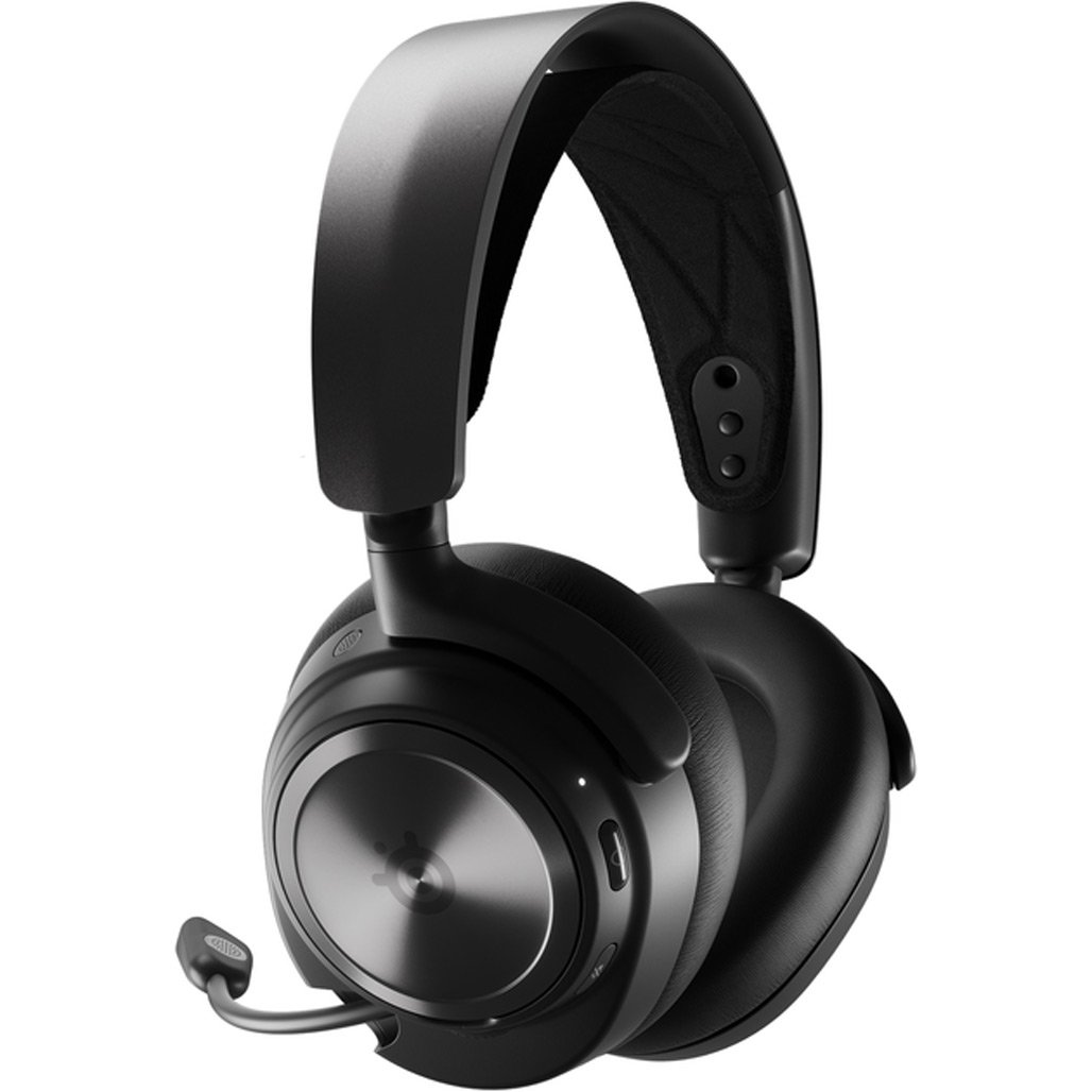 Геймерские беспроводные наушники SteelSeries Arctis Nova Pro Wireless / Bluetooth / Радиоканал / ANC / ENC / Быстрая зарядка / До 44 часов работы / Black (61520), фото №3