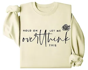 Свитшот Overthink Lustiges Angst-Design Длинный рукав - Фото 1