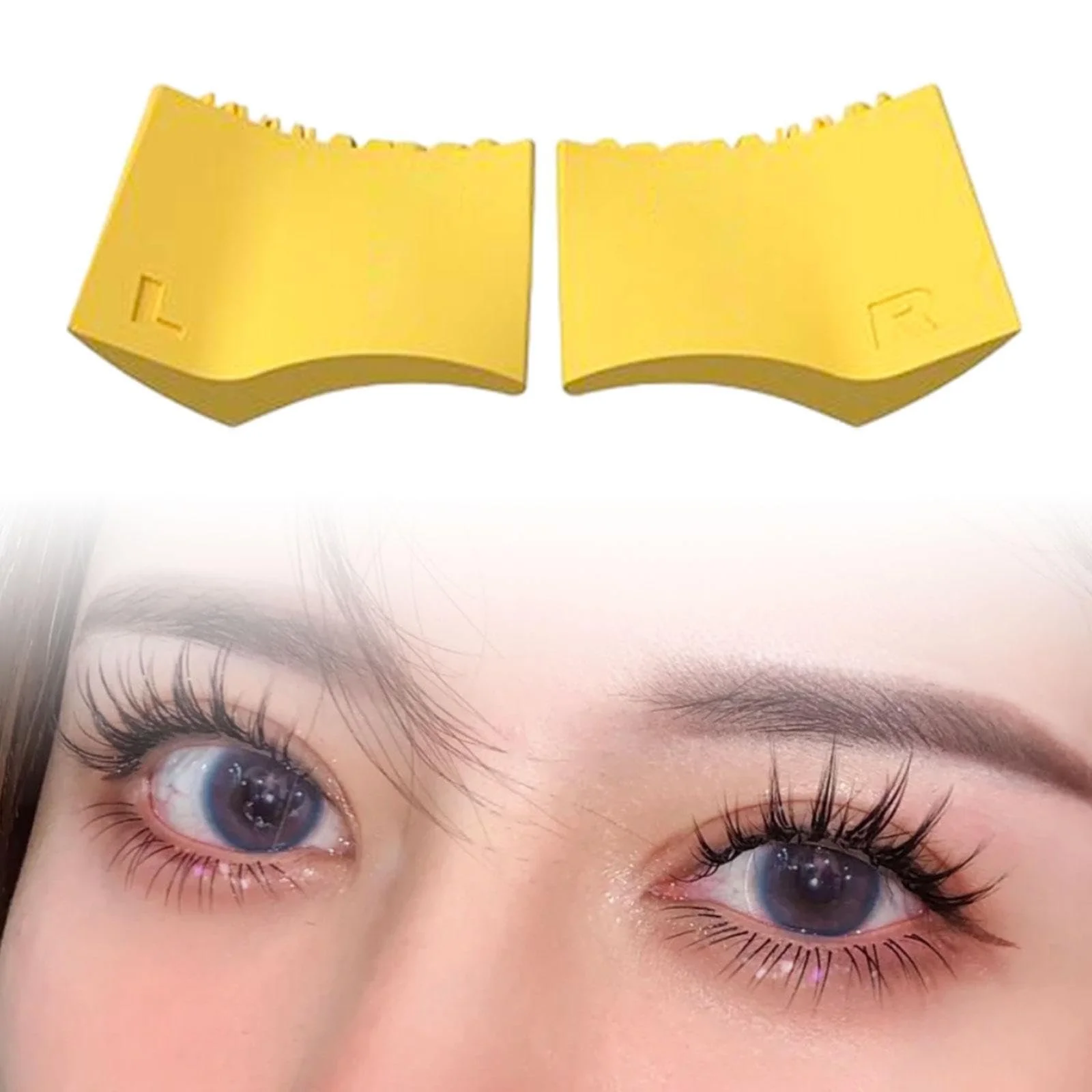 Штамп для вій 2-в-1 Жовтий (2 шт.), фото №2 Штамп для вій 2-в-1 Жовтий (2 шт.), фото №2