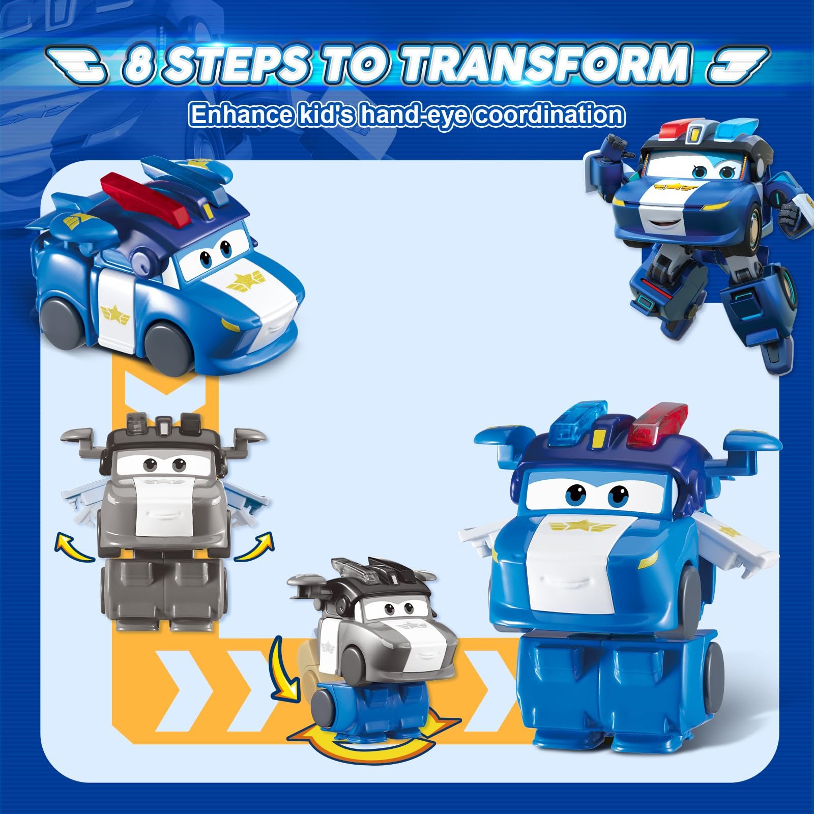 Фигурка-трансформер Super Wings Lucie, 5 см, синяя, фото №3