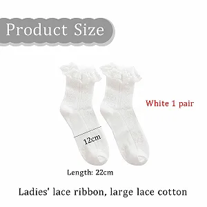 Шкарпетки з рюшами Білі мереживні synthetic.ua - Фото 1