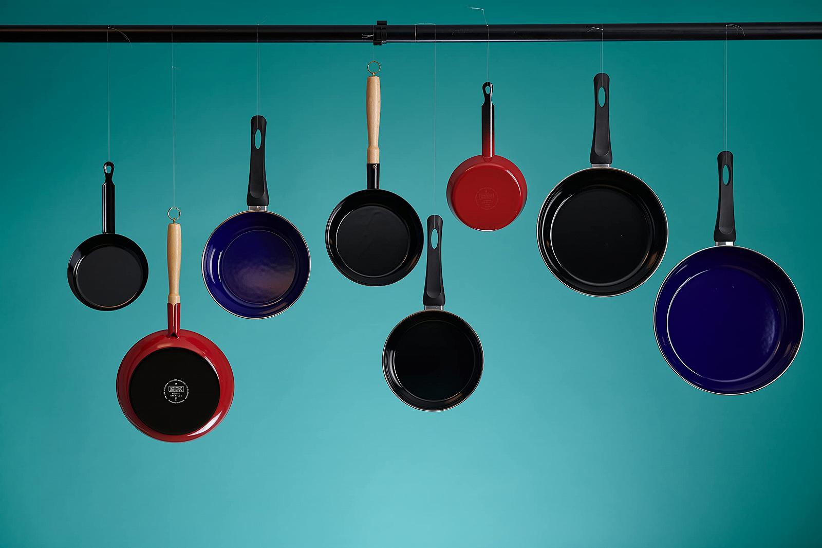 Riess 0561-025 Farmer's Пан 30 Класичний Чорний/Синій 30 см Діаметр Емаль Фрайінг Пан Емаль Пан Традиційна Форма Індукція, фото №5