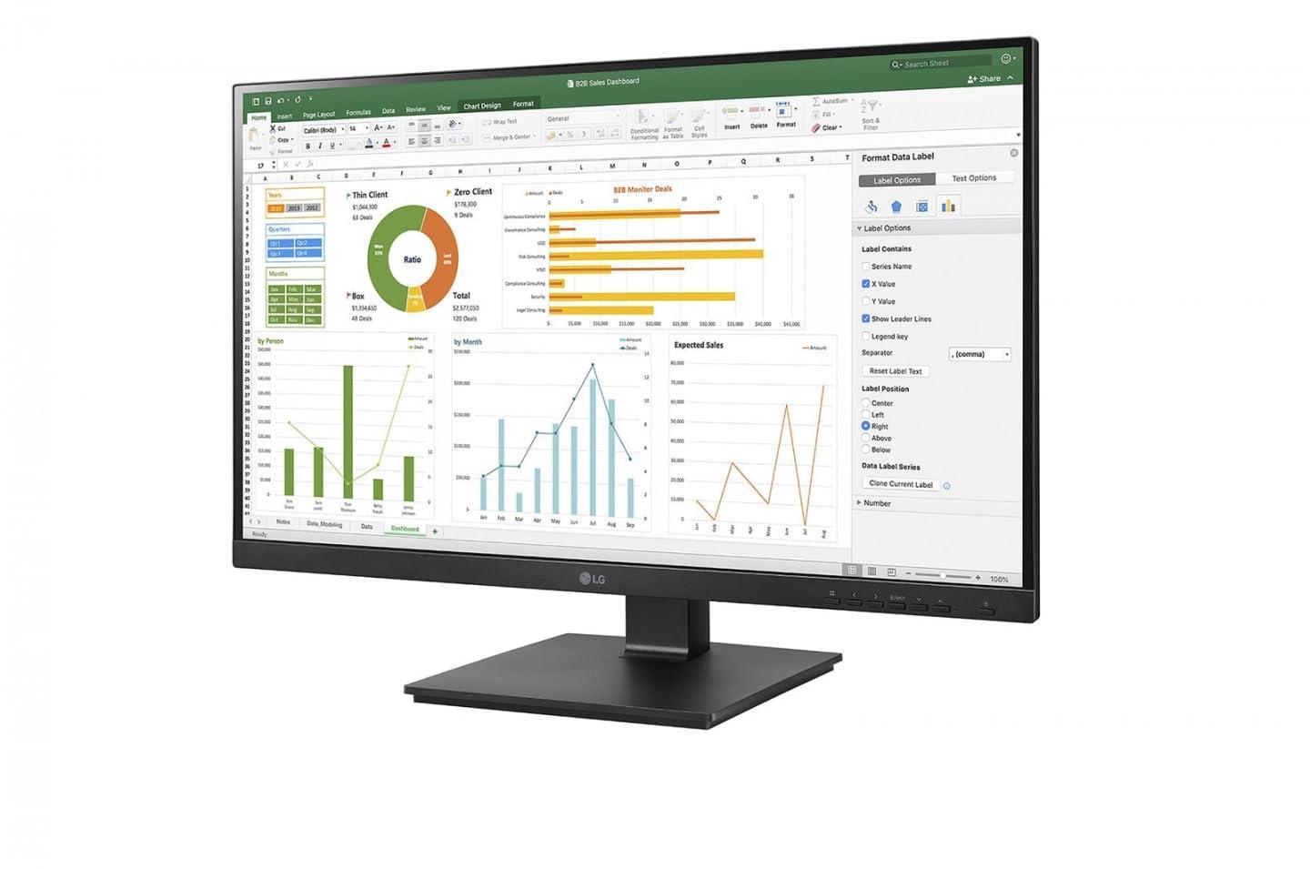 Монитор LG 24BN65YP-B 60.5 см (23.8") 1920 x 1080 пикселей Full HD Черный, фото №2