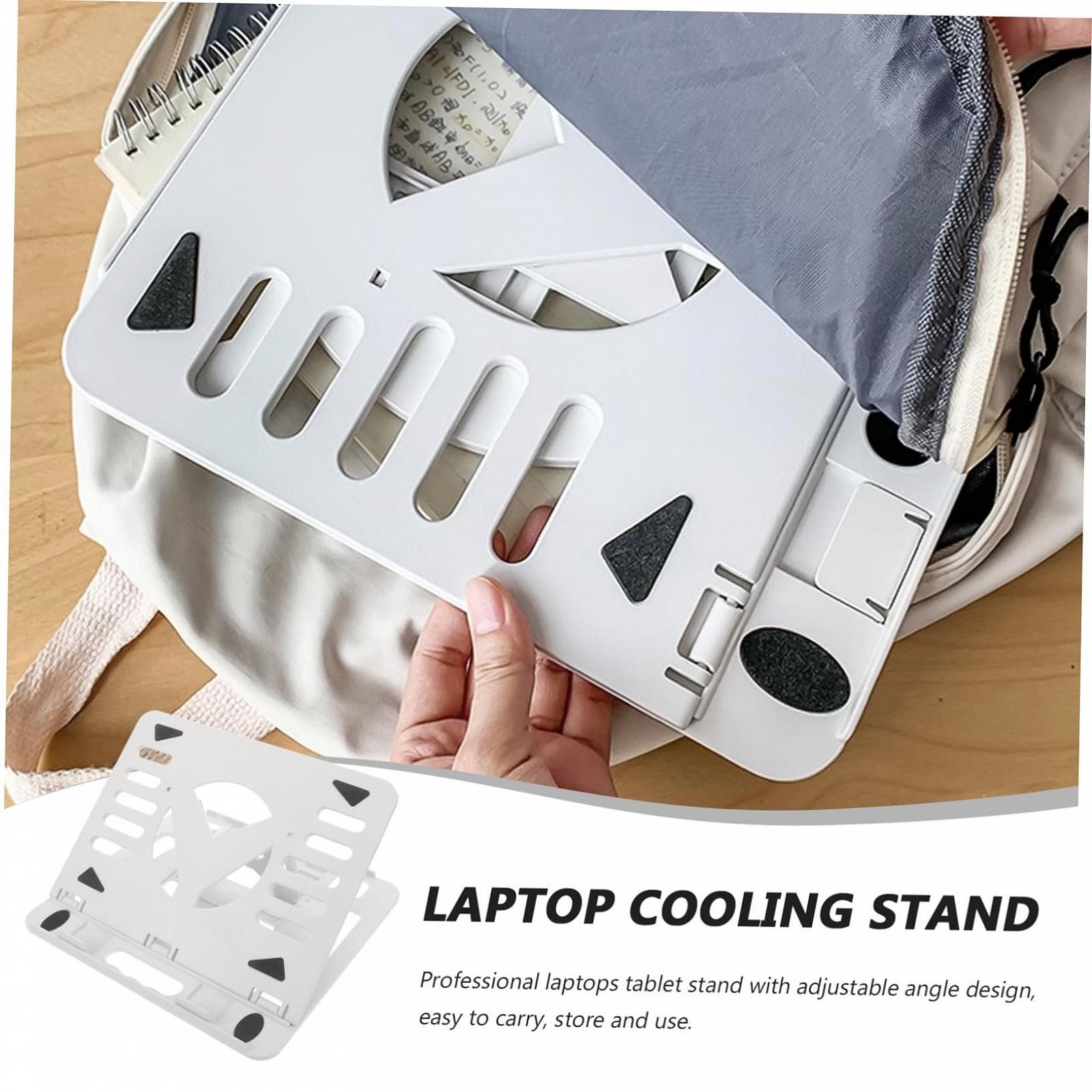 Подставка для ноутбука BESPORTBLE складная пластиковая регулируемая с функцией охлаждения противоскользящая компактная легкая, фото №8