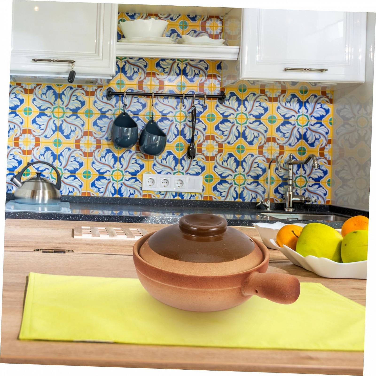 Керамічний Ківш традиційний з кришкою та бічною ручкою термостійкий для плити, фото №6 Керамічний Ківш традиційний з кришкою та бічною ручкою термостійкий для плити, фото №6