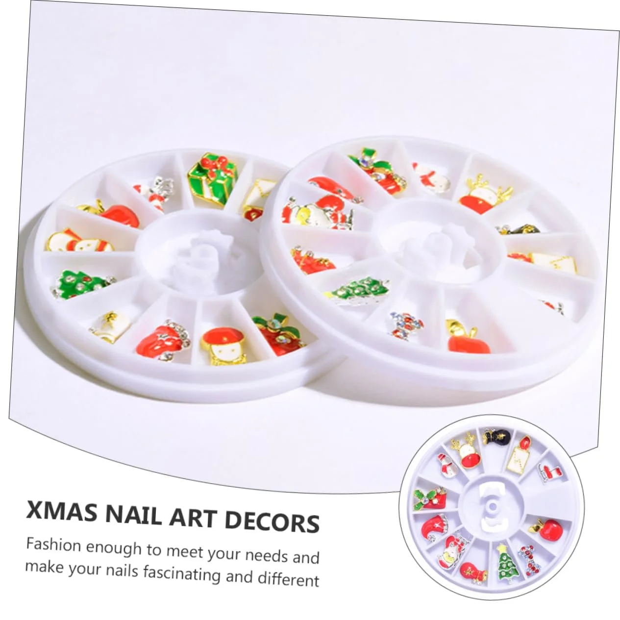 Украшения для ногтей FRCOLOR Рождественские, DIY аксессуары для маникюра, креативные украшения для ногтей, разные дизайны, прочные и элегантные, фото №2