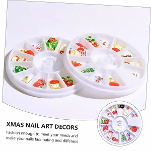 Украшения для ногтей FRCOLOR Рождественские, DIY аксессуары для маникюра, креативные украшения для ногтей, разные дизайны, прочные и элегантные synthetic.ua - Фото 1