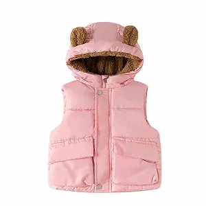 Жилет Пуховый для мальчиков с пришитым капюшоном, теплый, стеганый, без рукавов, зимний, для детей, теплоизолированная верхняя одежда для улицы, уютная вещь с флисовой подкладкой - Фото 1