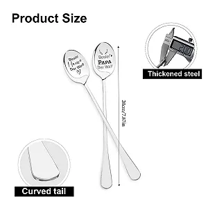 Набір з 2 елегантних гравірованих ложок для мами і тата synthetic.ua - Фото 1