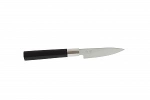 Набір ножів: Універсальний KAI Wasabi Black 10 см, Універсальний 15 см, Сантоку 16.5 см, нержавіюча сталь, чорний synthetic.ua - Фото 1