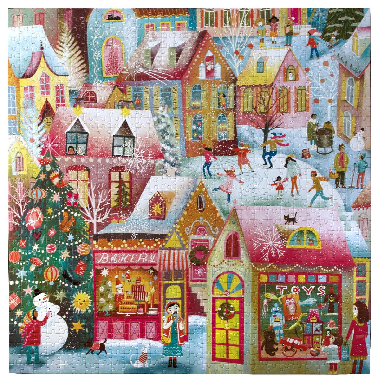 Пазл eeBoo Holiday Village PZTHYV 1000 деталей переработанный картон, фото №3