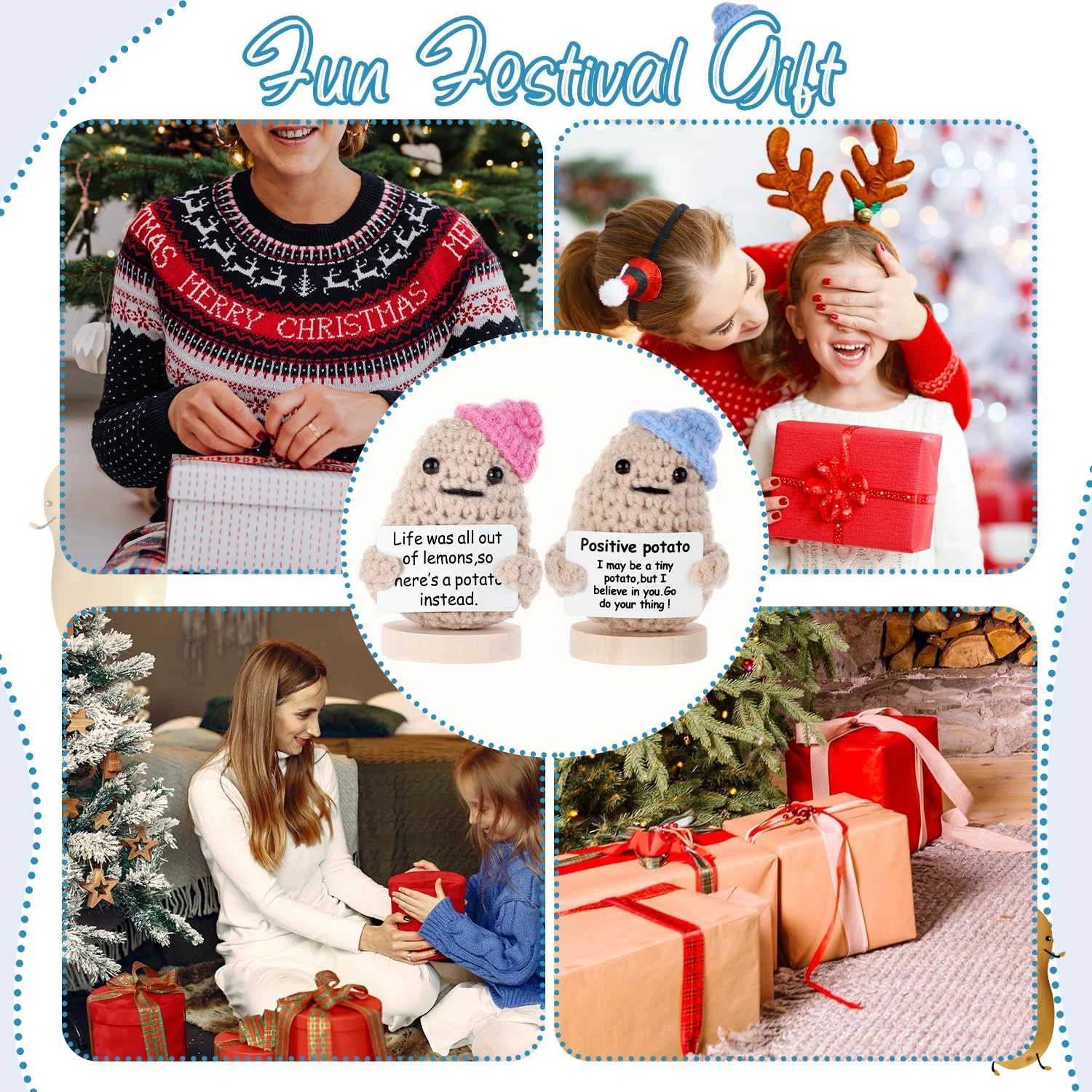 Набір в'язаних картопель Positive Potatoes 9 см пара, фото №7 Набір в'язаних картопель Positive Potatoes 9 см пара, фото №7