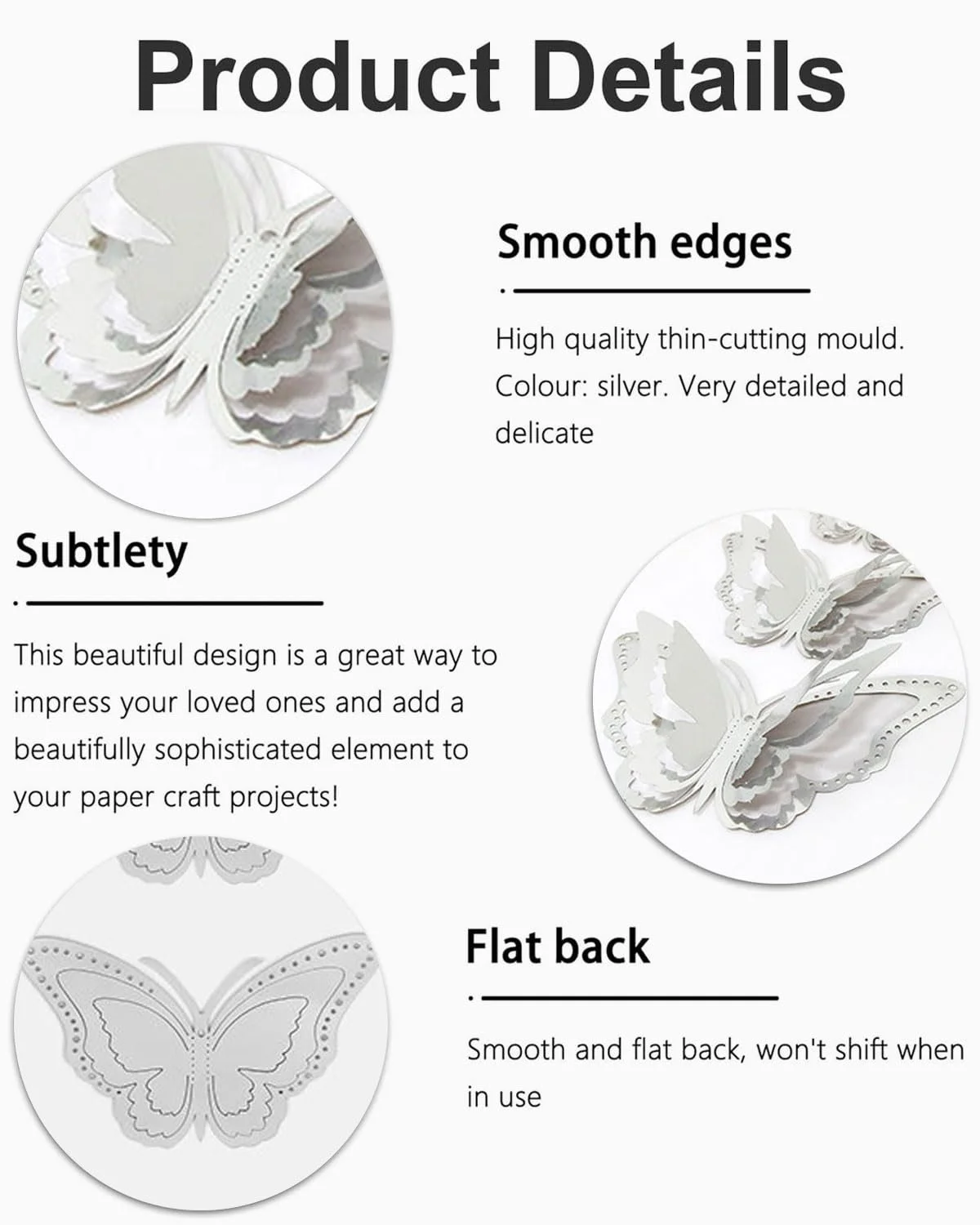 Декоративні наклейки на стіну 3D Butterflies 12 листів Сріблястий, фото №3 Декоративні наклейки на стіну 3D Butterflies 12 листів Сріблястий, фото №3