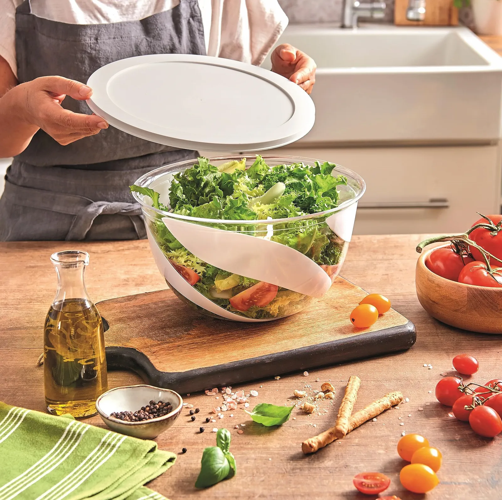 Салатник Snips Пластик 5 л Белый 27 x 27 x 15 см, фото №6