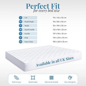Наматрацник Acrali Home Quilted Waterproof King Size Багатошаровий Суперпоглинаючий Нековзний З Еластичною Спідницею, Можна Прати в Машинці Антиалергенний Дихаючий synthetic.ua - Фото 1