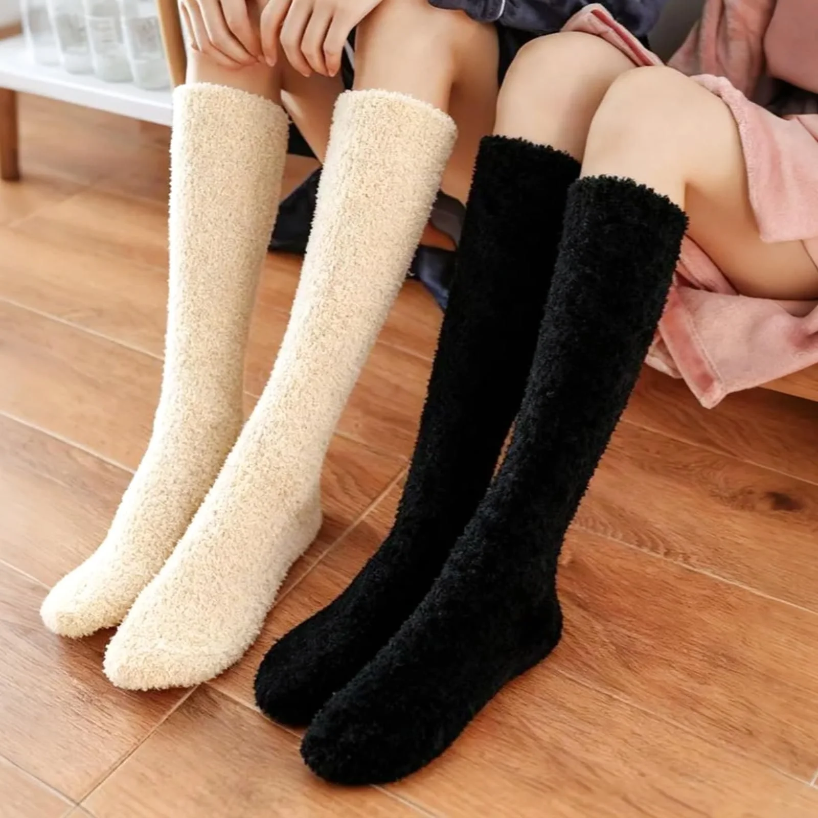 Колінні шкарпетки 4 пари, Пухнасті, фото №7
