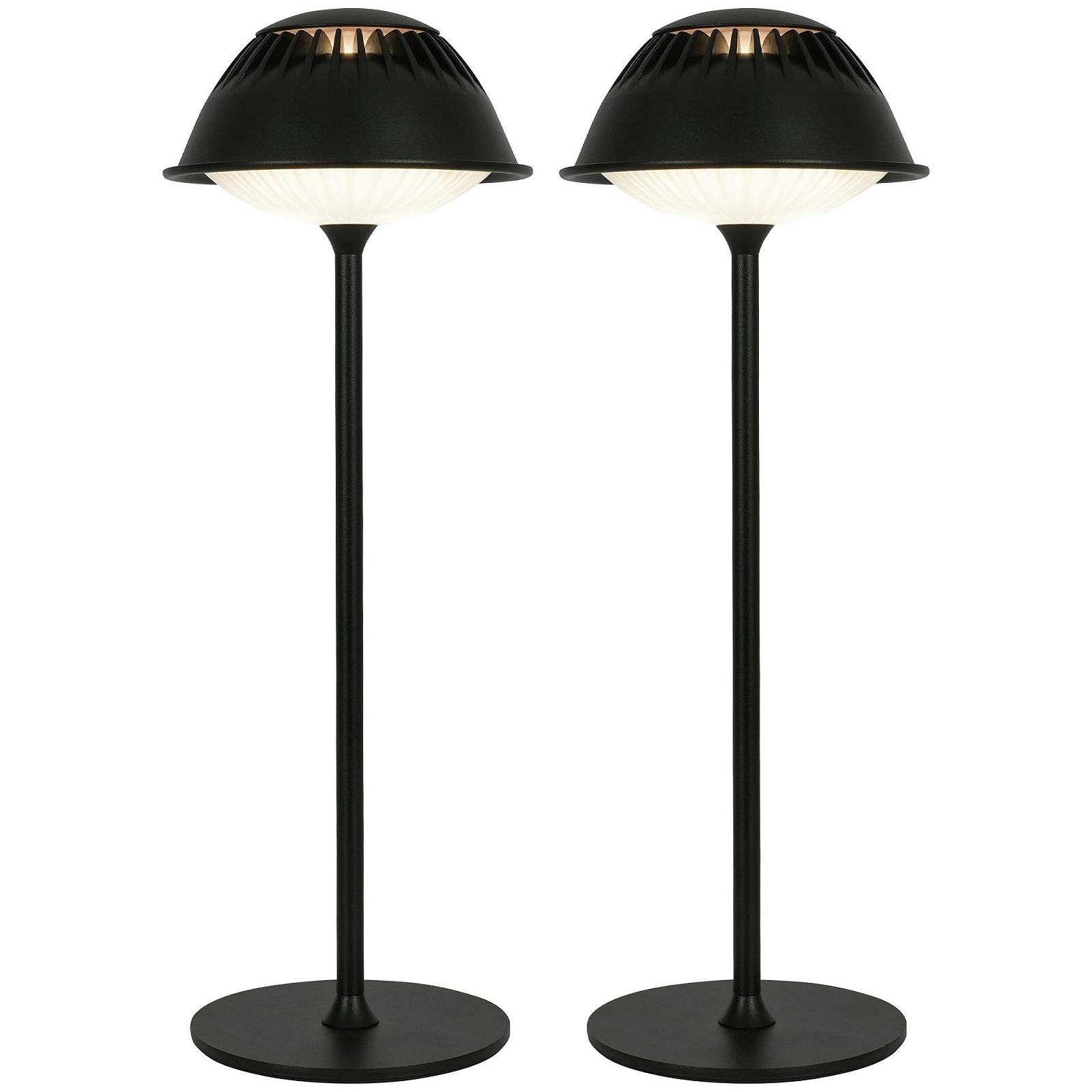 Настільна лампа LuminexDesigns Ретро акумуляторна 2 шт. Чорний, фото №1