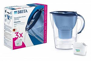 Глечик для фільтрації води Brita Marella 2.4 л, 3 картриджі Синій synthetic.ua - Фото 1