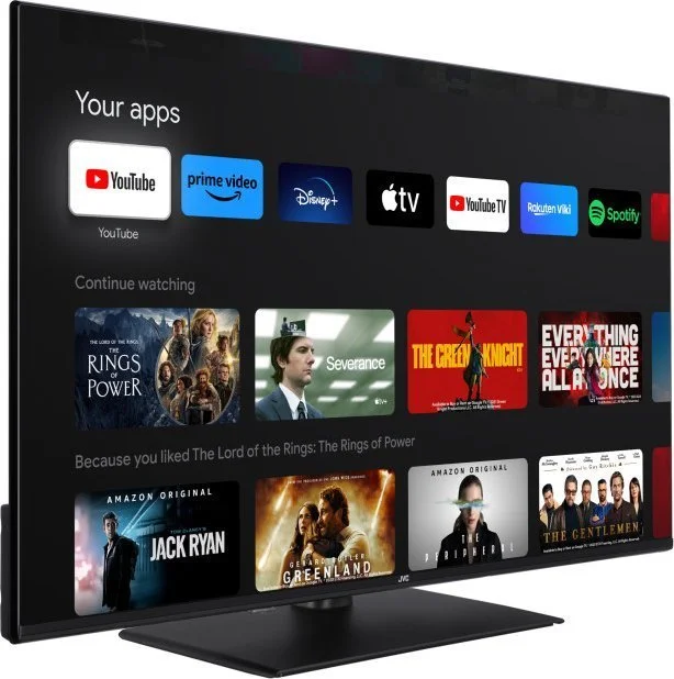 Телевизор 43" JVC LT-43VUQ3455 / 4K / 50 Гц / QLED / Smart TV / Wi-Fi / Bluetooth / T2, фото №2 Телевизор 43" JVC LT-43VUQ3455 / 4K / 50 Гц / QLED / Smart TV / Wi-Fi / Bluetooth / T2, фото №2