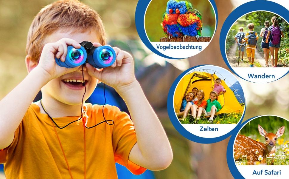 Детский бинокль HappyKidsClub Голубой, фото №6