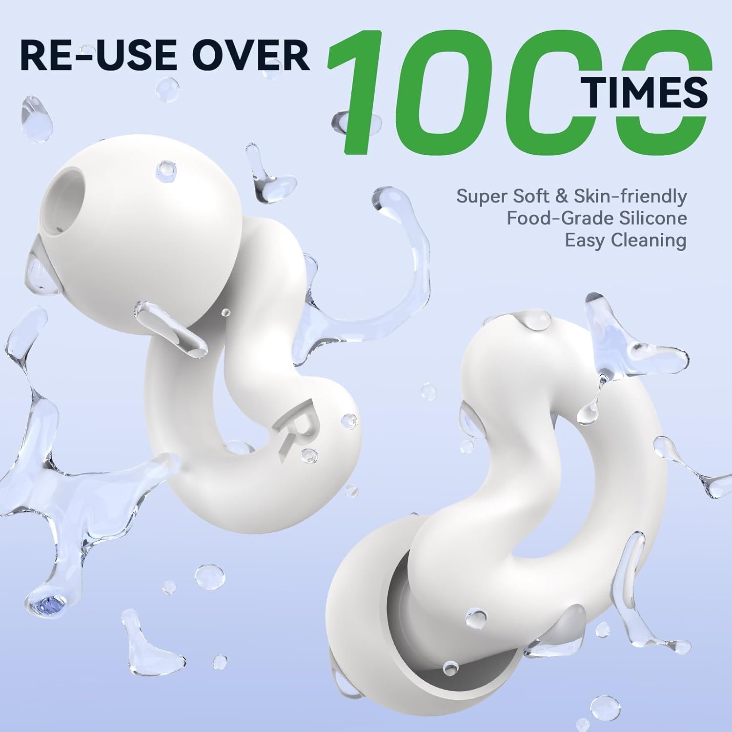 Беруші Relaxcharm для сну, шумозаглушення до NRR49дБ Надм'які багаторазові, фото №5