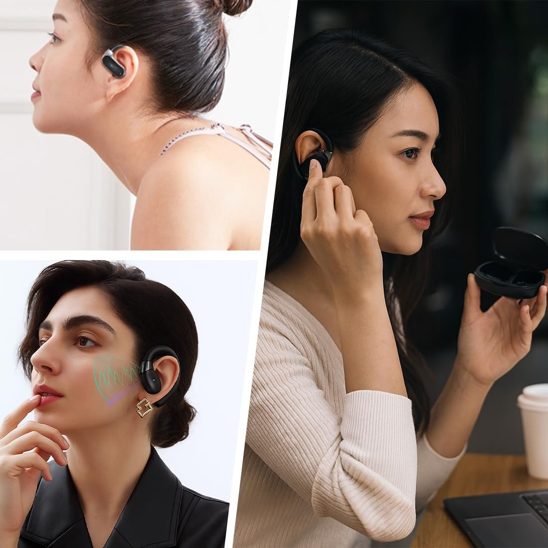 Наушники-переводчик KI, BT5.4, 133 языка, Bluetooth, IPX7 (черный, 1 шт.), фото №6 Наушники-переводчик KI, BT5.4, 133 языка, Bluetooth, IPX7 (черный, 1 шт.), фото №6