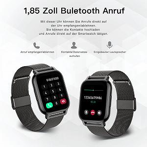 Смарт-часы Popglory с голосовым помощником, 100+ спортивных режимов, Bluetooth-звонки, монитор SpO2, артериального давления, сердечного ритма, шагомер, монитор сна, 2 ремешка synthetic.ua - Фото 1
