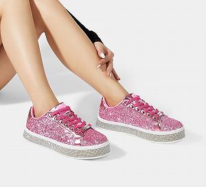 Жіночі блискучі кросівки на платформі LUCKY STEP synthetic.ua - Фото 1